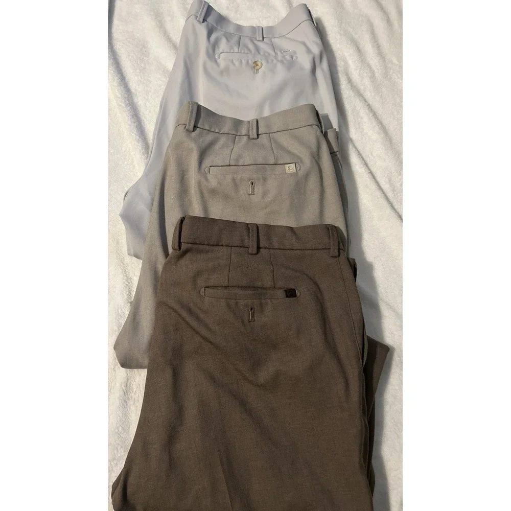 Peter Millar Men's Performance Golf Shorts Lot‎ of 3 Size 40x32 Casual Khaki